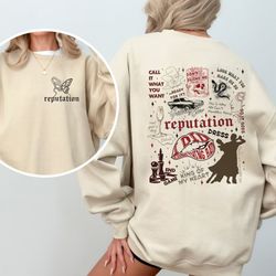 reputation butterfly and snake album sweatshirt, music lover, 66