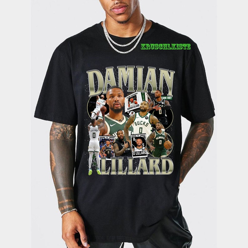 Damian Lillard Shirt, Basketball Shirt, Classic 90s Graphic Tee, Unisex, Vintage Bootleg, Gift, Retro1.jpg