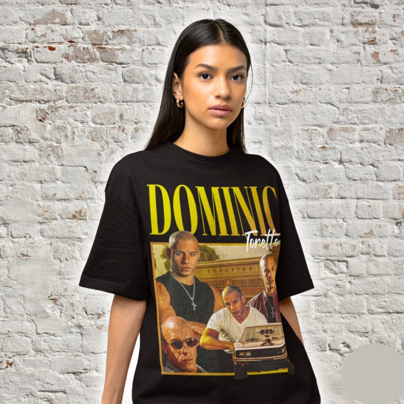 Dominic Toretto T-shirt, Fast And Furious, Vin Diesel, Dodge Charger, Vintage Y2k T Shirt.jpg