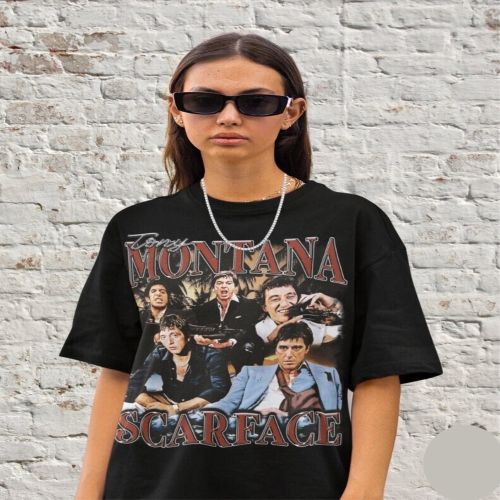 Scarface Tony Montana T Shirt, Vintage 90s Shirt, Crime Movie Tee, Classic Retro Vintage Bootleg, Y2k Usa Gift For Friends, Graphic Tee..jpg