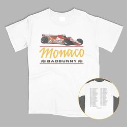 monaco f1 car most wanted tour 2024 merch t shirt cream ivor, 195