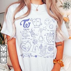 twice doodle art shirt, vintage twice kpop album lyrics art, 297