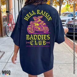 hell raisin' baddies club shirt, motorcycle shirt,, 14