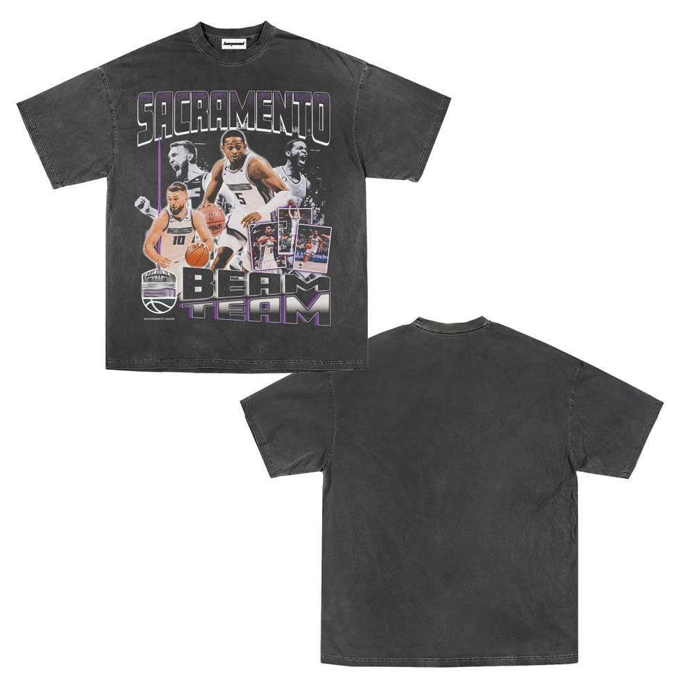 Sacramento Basketball Kings Starting Five Streetwear T-Shirt - Light the Beam.jpg