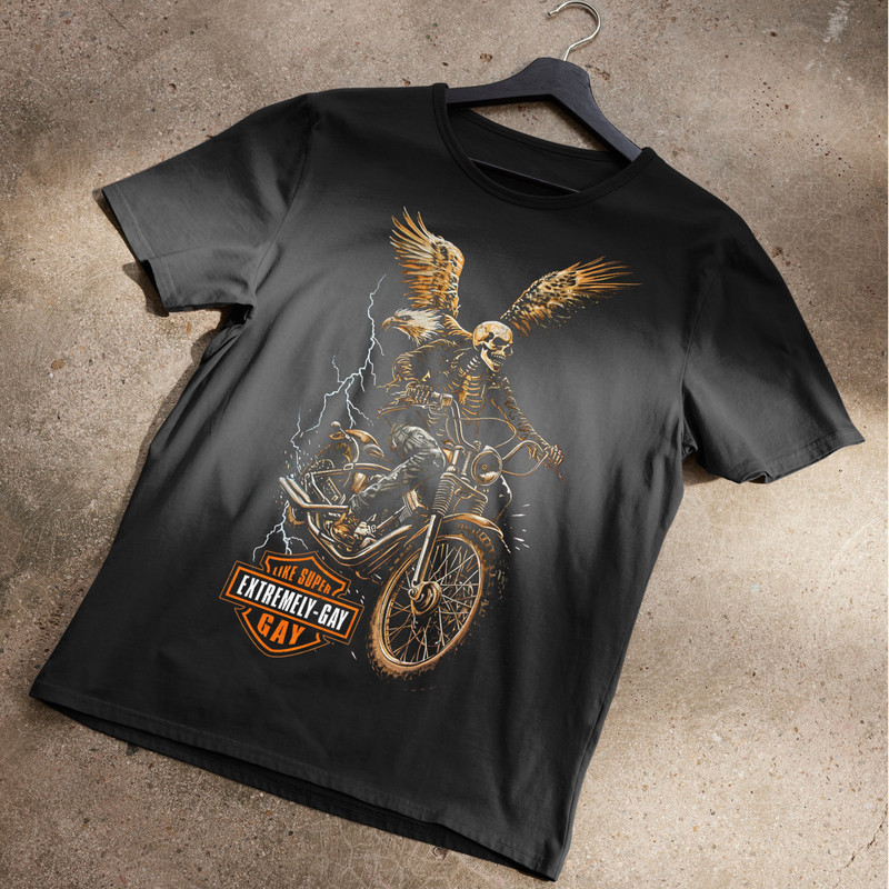 Extremely Gay Skeleton Eagle T-Shirt.jpg