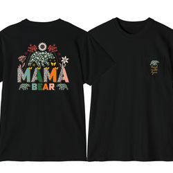 custom mama bear mothers day shirt, custom pocket kids name