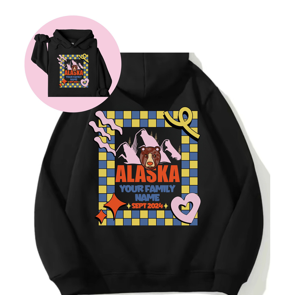 Custom Name Family Alaska Trip Matching Hoodie, Custom Alaska Cruise Family Trip Group Shirts Retro Alaska Cruise Pullover Hoodie Sweatshirt.jpg