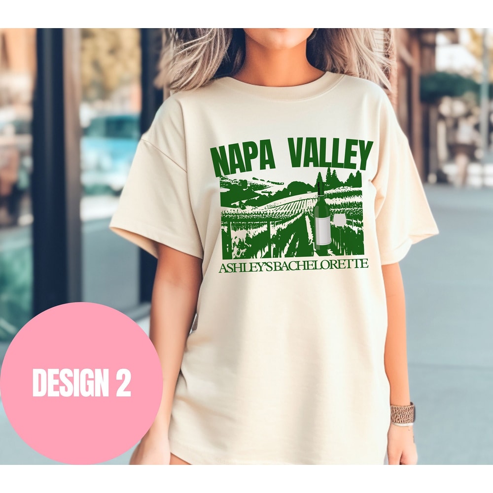 Custom Name Napa Valley Bachelorette Party Shirts, Comfort Color Matching Bachelorette Shirts, Luxury Bach Merch, Wine Tasting Bridal Shirts.jpg