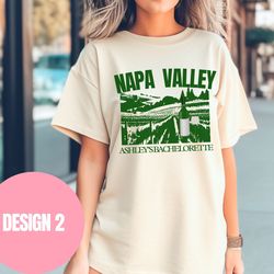 custom name napa valley bachelorette party shirts, comfort c