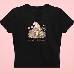 frog and toad 90s baby tee crop top for frog lovers, cottage