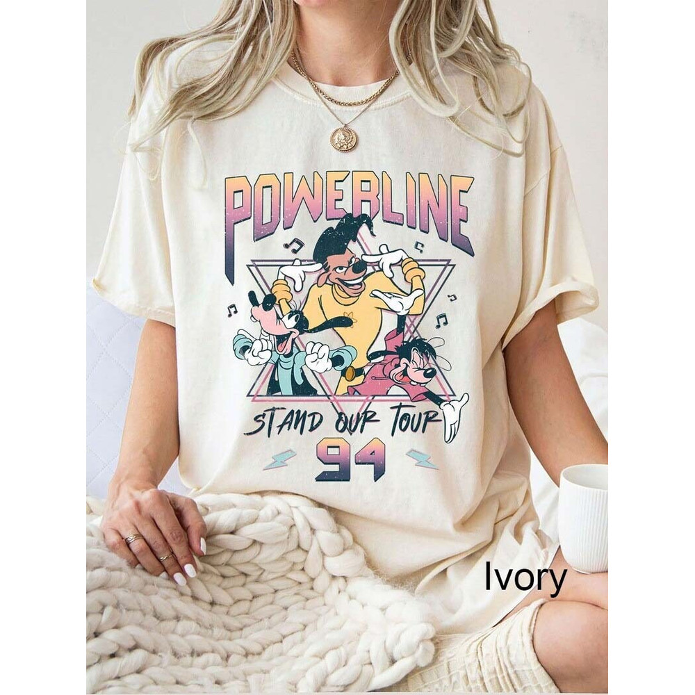 Retro 90s Goofy Movie Comfort Colors Shirt, Max Goofy Roxanne Powerline Shirt, Disney World Tour Shirt, Goofy Movie Shirt, Disney Group Tee.jpg