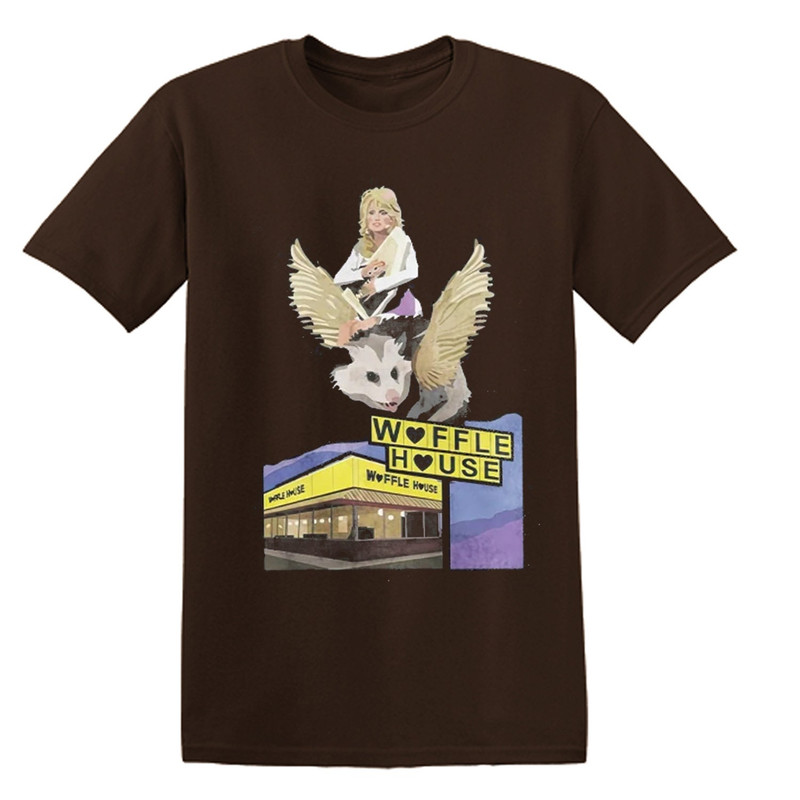Dolly Parton Riding a Winged Possum over Waffle-House Retro T-shirt, sweatshirt 1.jpg