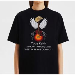 toby keith rip tribute shirt rest in peace cowboy memorial s