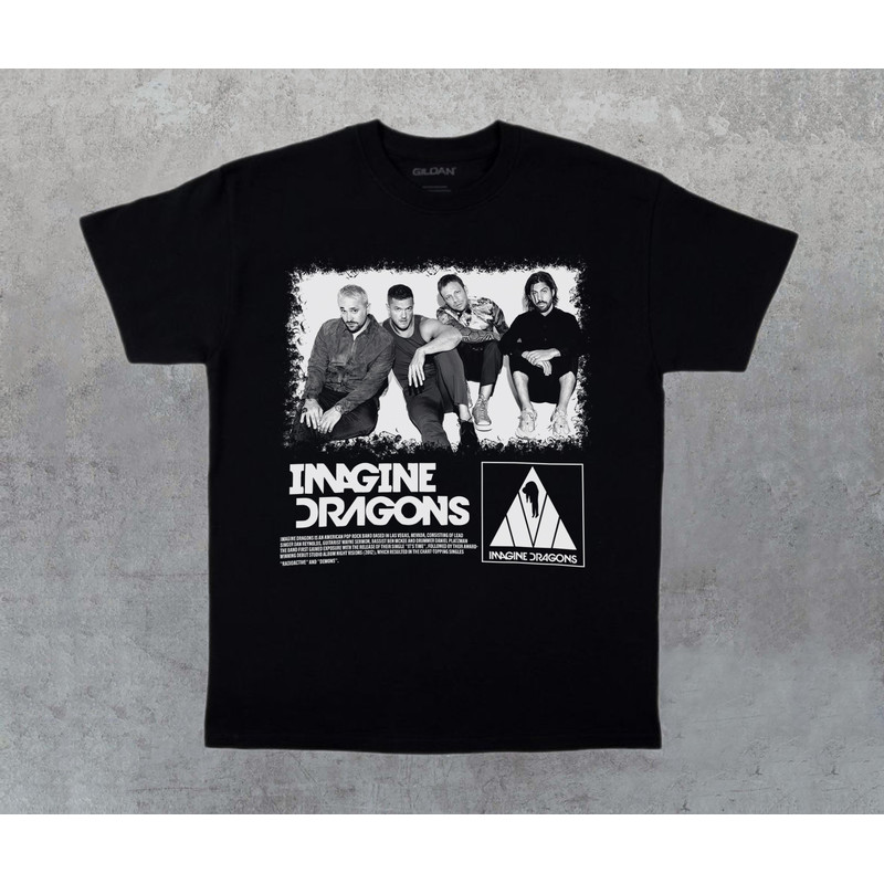 Imagine Dragon Vintage T-Shirt, Imagine Dragon Band Shirt, Imagine Dragon Tour 2024 T-Shirt, Gift For Men.jpg