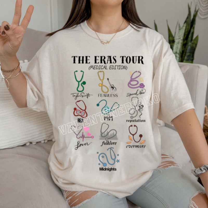 Taylor Eras Medical Edition Shirt, Medical Swift Stethoscope Registered Nurse Pa Np Md Cna Pct Rt, Eras Tour Merch, In My Nurse Era Shirt.jpg