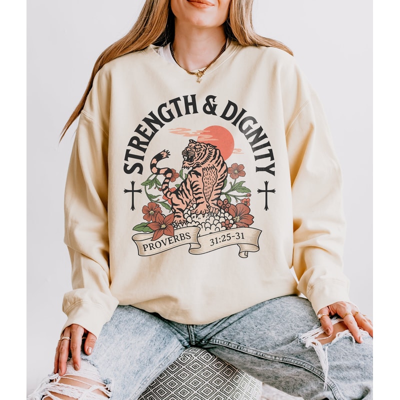 Christian Cotton Sweatshirt Christian Clothing Bible Verse Shirts Godly Gifts for Her Trendy Christian TShirt Jesus Apparel Religious Shirts.jpg