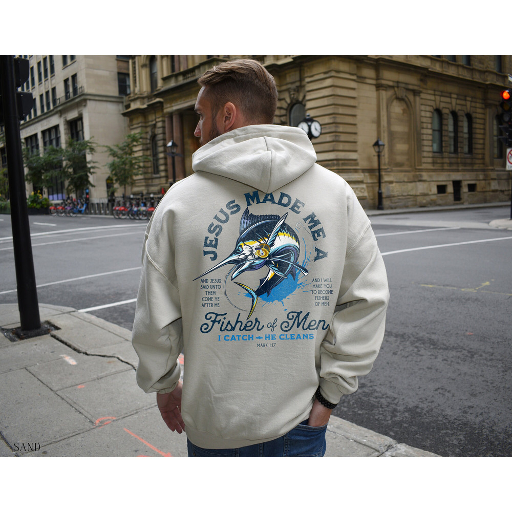 Christian Hoodie for Men Christian T Shirts Fisher of Men Christian TShirts Gift for Men Christian Gifts Bible Verse Shirt Men's Hoodie Gift.jpg