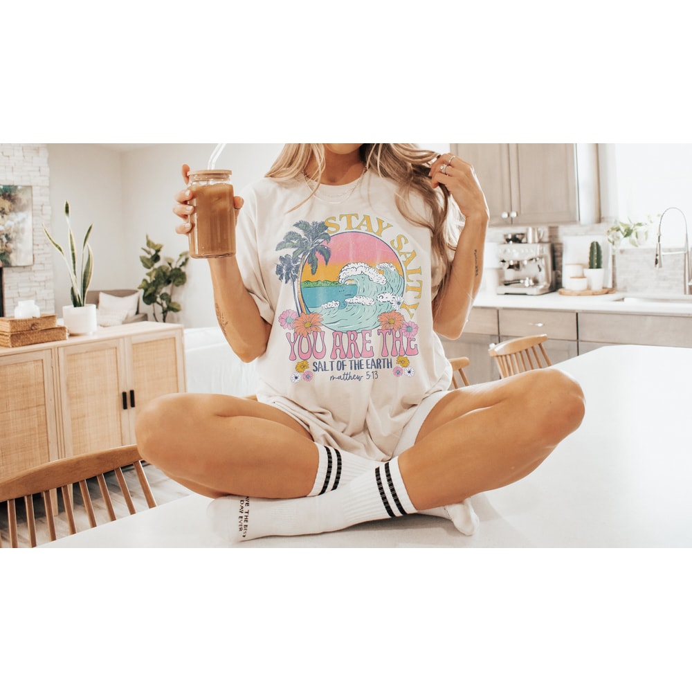 Stay Salty Bible Verse Shirt Christian Shirt Beach TShirt Faith Based Shirt Christian T Shirts Jesus Shirt Trendy Modest Christian Shirts.jpg
