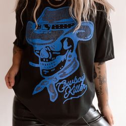 cowboy killer tee, western grunge graphic tee, trendy cowboy