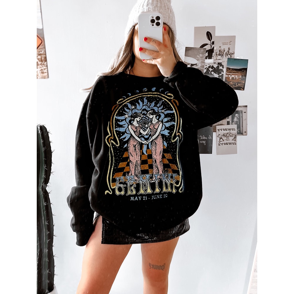 Gemini Crewneck, Gemini sweatshirt, zodiac astrology sweatshirt, zodiac band tee.jpg