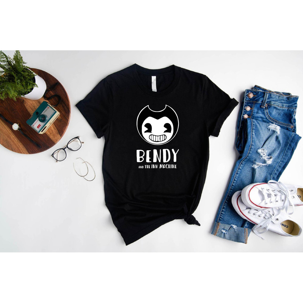 Bendy and The Machine,Animation Shirt,Horror Tee,Gaming Shirt,InspiredT-Shirt,Ink Bendy Machine T-Shirts, Personalized Bendy Birthday Shirt.jpg