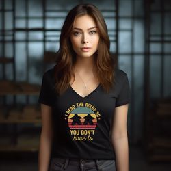 board game v-neck, i read the rules so you dont have to shi