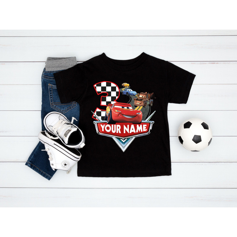 Car Inspired Birthday T Shirt, Cars Mcqueen Theme Party, Cars Personalized Shirt Kids, Gift Birthday Shirt, Family Tees Custom 1.jpg