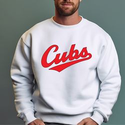 cubs sweatshirt, baseball fan shirt, game day tshirt, player