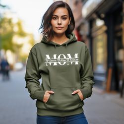 custom mama sweatshirt with kid name, personalized mom sweat