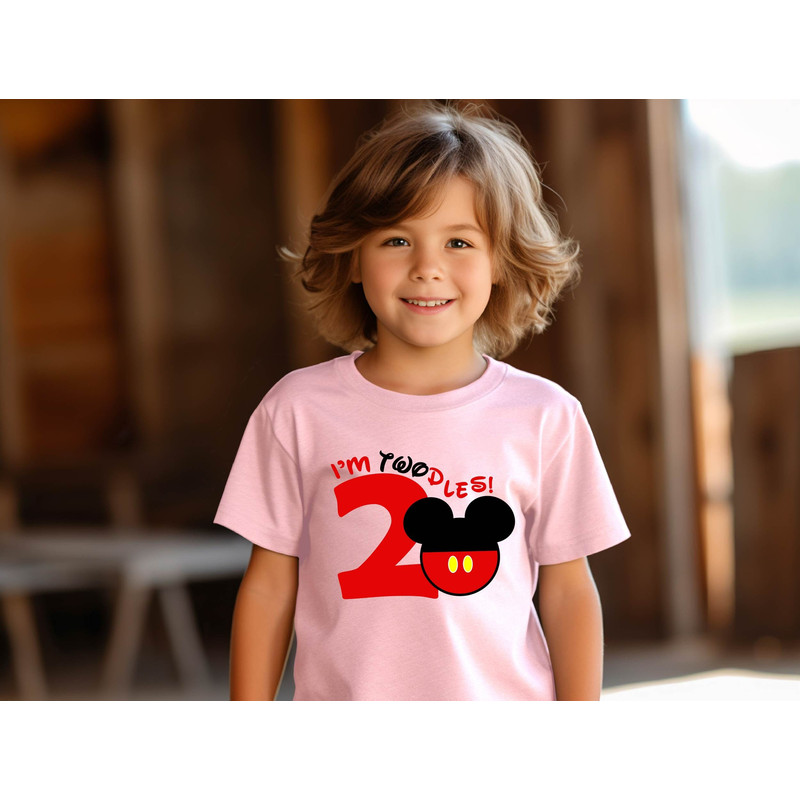 Disney I'm Twodles Shirt, Second Birthday Party, 2nd Birthday Gift, Disneyland Birthday Trip, Mickey Birthday Boy, Minnie 2nd Birthday Girl.jpg