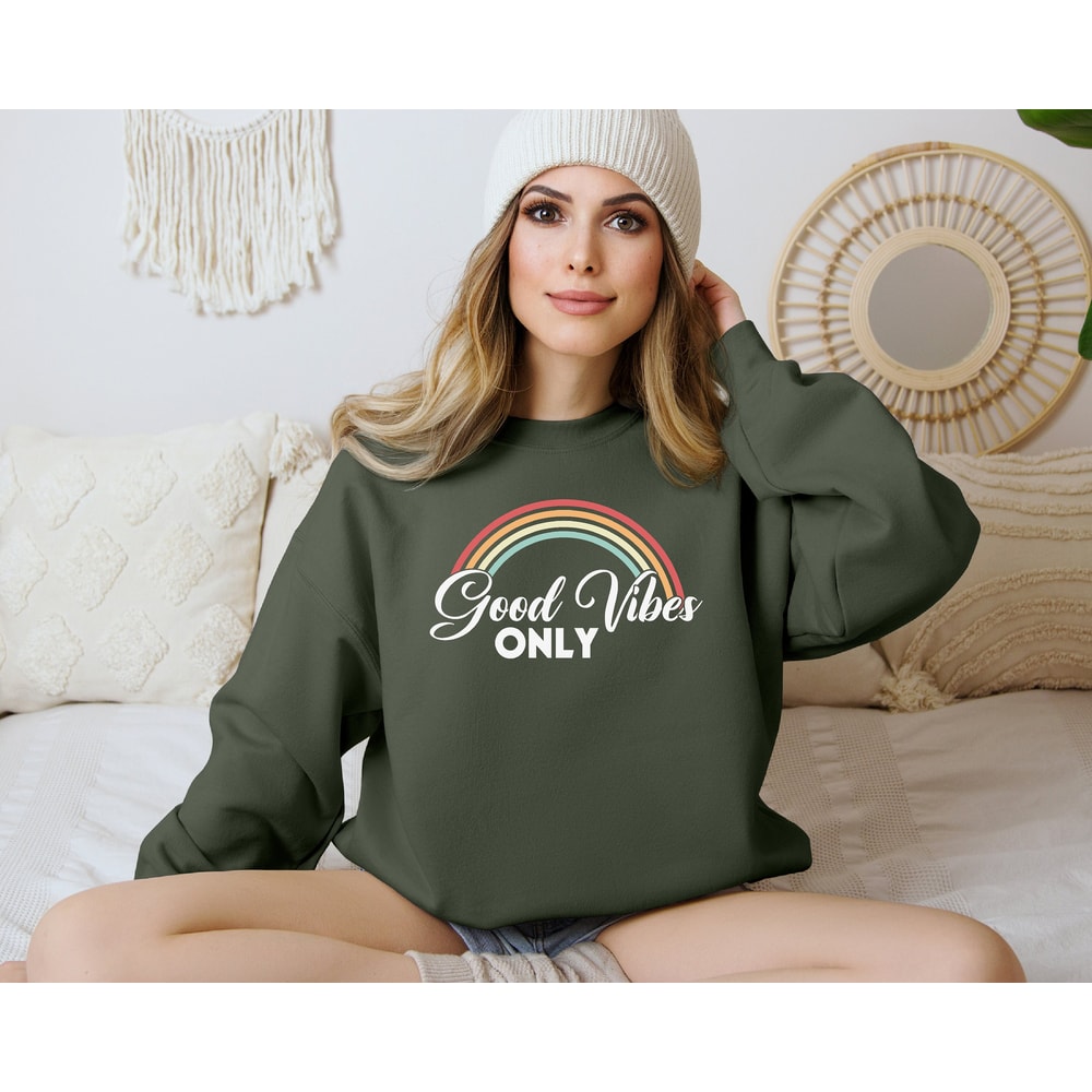 Good Vibes Only Sweatshirt, Trend Sweat, Good Vibes Only Gift, Good Vibes Shirt, Cute Boho Shirt, Positive Vibes Shirt.jpg