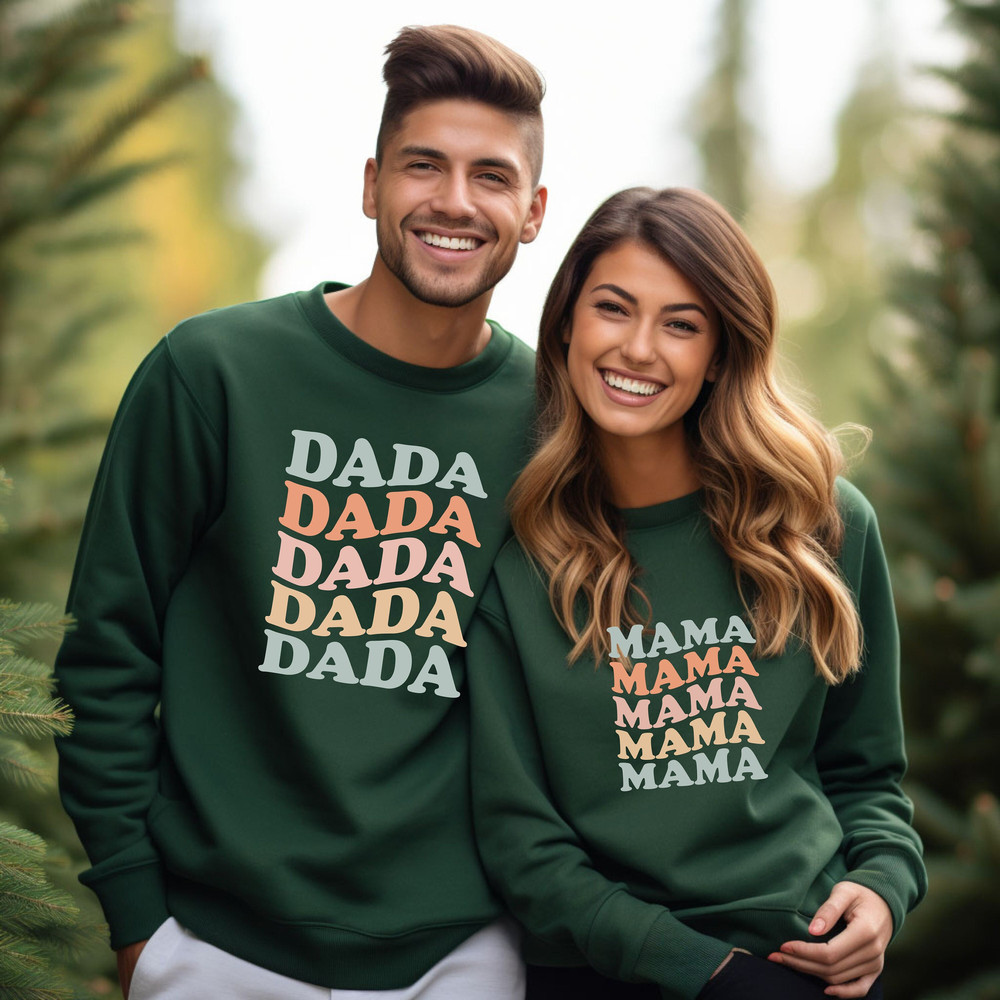 Mama And Dada Gift Sweatshirts, Mom And Dad Tshirts, New Dad Shirt, Couple Matching Shirts, Mom Dad Sweat , Mom Birthday Gift, Gifts for Mom.jpg
