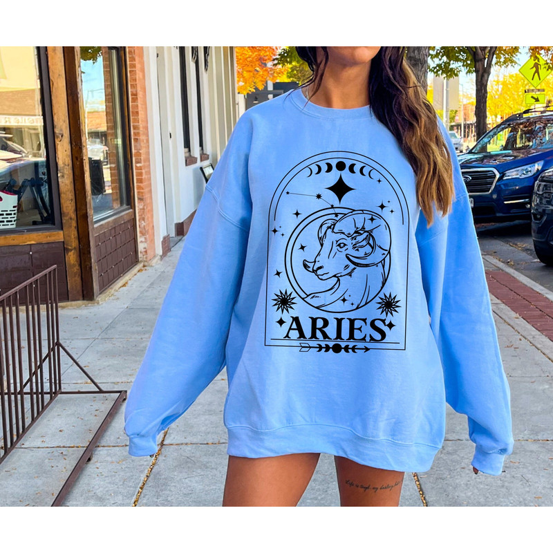 Aries Sweatshirt Gift For Aries Sign Gifts Zodiac Sweatshirt Aries Mom Sweatshirt Astrology Sweater Aesthetic Moon Aries Clothing Plus Size.jpg