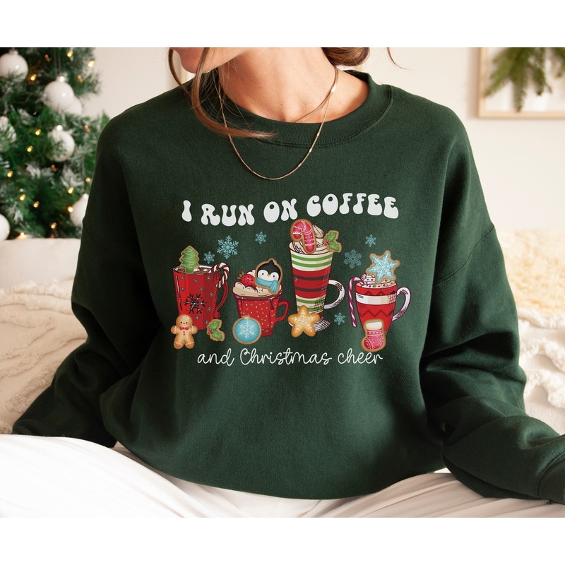 Christmas Coffee Sweatshirt, Christmas Sweatshirt, Christmas Shirt, Coffee Lover Gift Worker Winter Christmas Snowman Latte Coffee Lover.jpg
