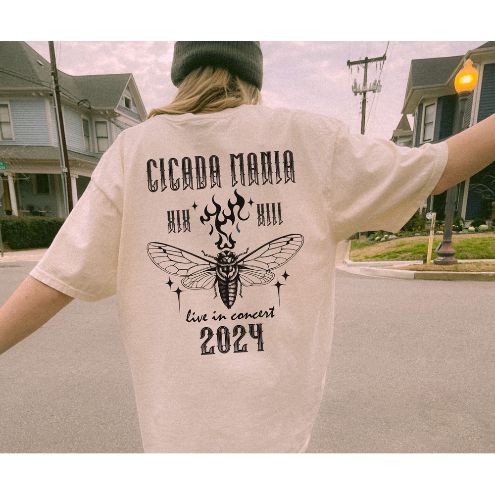 Cicada Mania Concert Tour 2024 Comfort Colors Shirt Cicada Broods Tshirt Insect Bug Tshirt Nature Unisex Graphic Adult T-shirt Cool Bug Tee.jpg