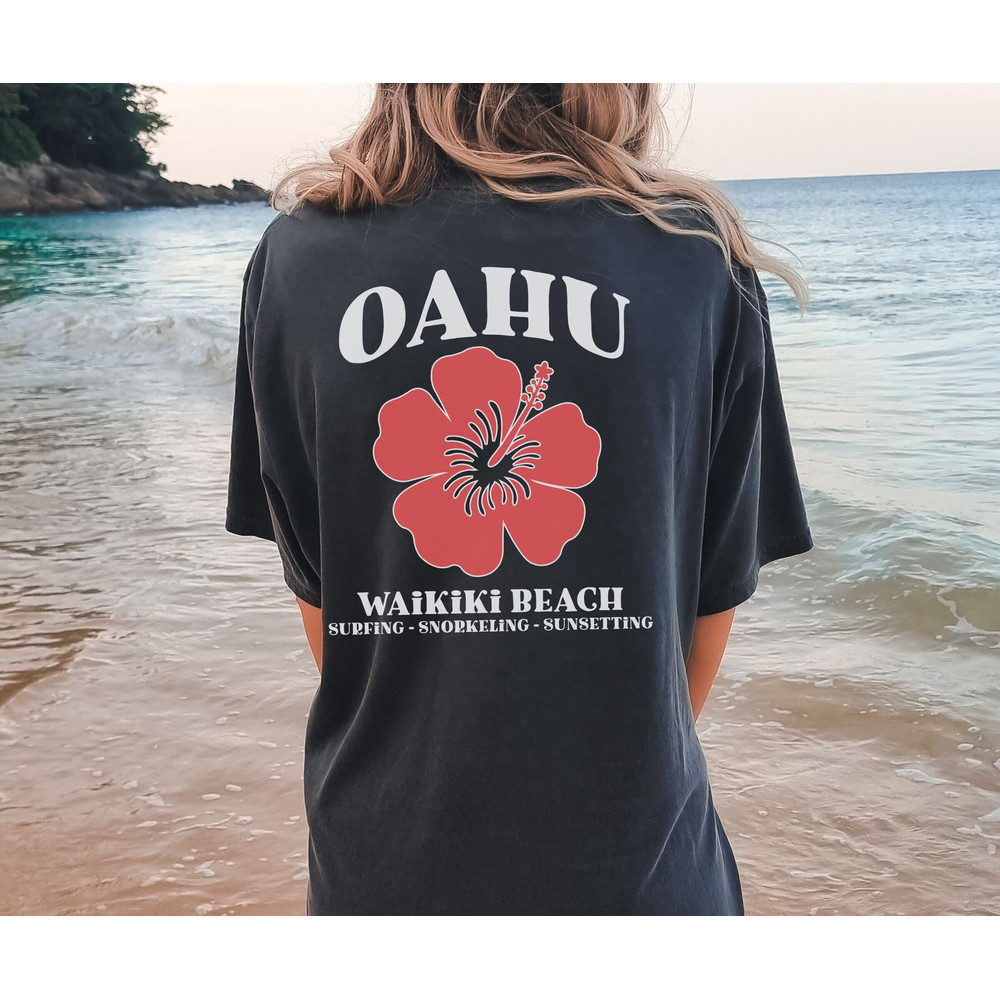 Hawaii Comfort Colors Summer Floral Hawaii Shirt, Hawaii Family Vacation Shirts, Aloha Shirts, Hawaii T-Shirt, Hawaii Trip Tee, Summer Gifts.jpg