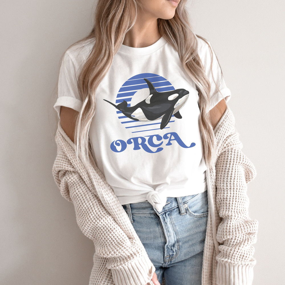 Retro Orca T-shirt For Orca Lover Killer Whale Lovers Wildlife Enthusiasts Whale Apparel for Men Women Ocean Gift Alaska Whale Watching Gift.jpg