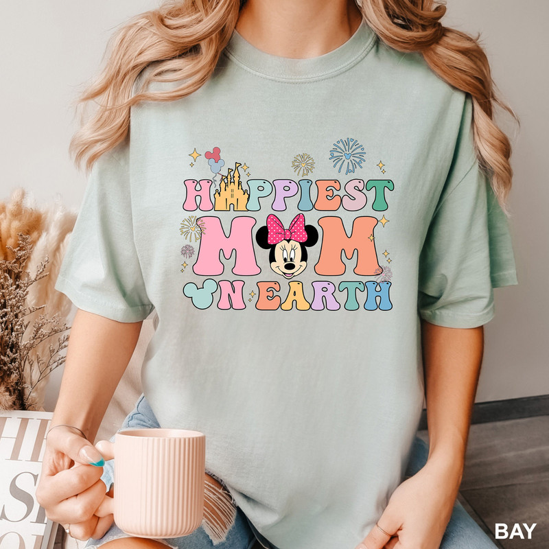 Disney Minnie Happiest Mom On Earth Shirt, Disney Mothers Day Shirt, Comfort Colors Shirt, Disney Mom Shirt, Disney Minnie Shirt, 151047.jpg