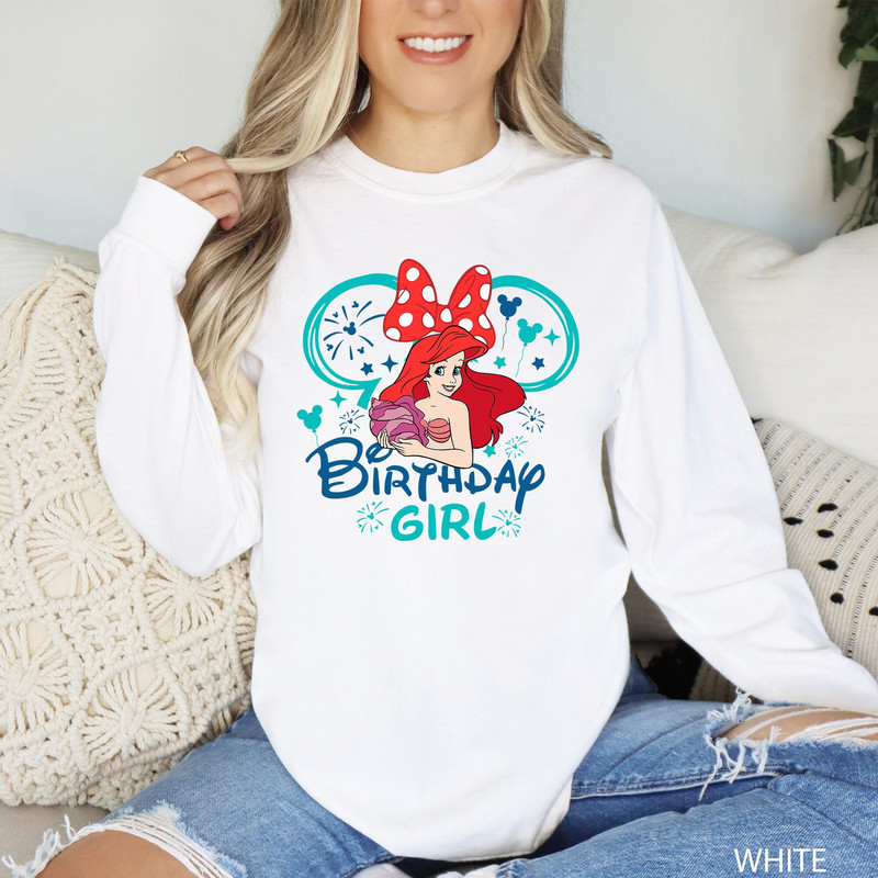 Disney The Little Mermaid Birthday Girl Shirt, Comfort Colors Disney Shirt, Disney Birthday Shirt, Disney Ariel The Mermaid Shirt, 151156.jpg
