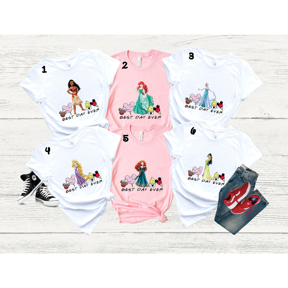 Disney Princess Best Day Ever Shirt, Moana, Alice, Jasmine, Anna, Elsa, Rapunzel, Tiana Shirt, Best Day Ever Shirt, Custom Princess Shirt.jpg