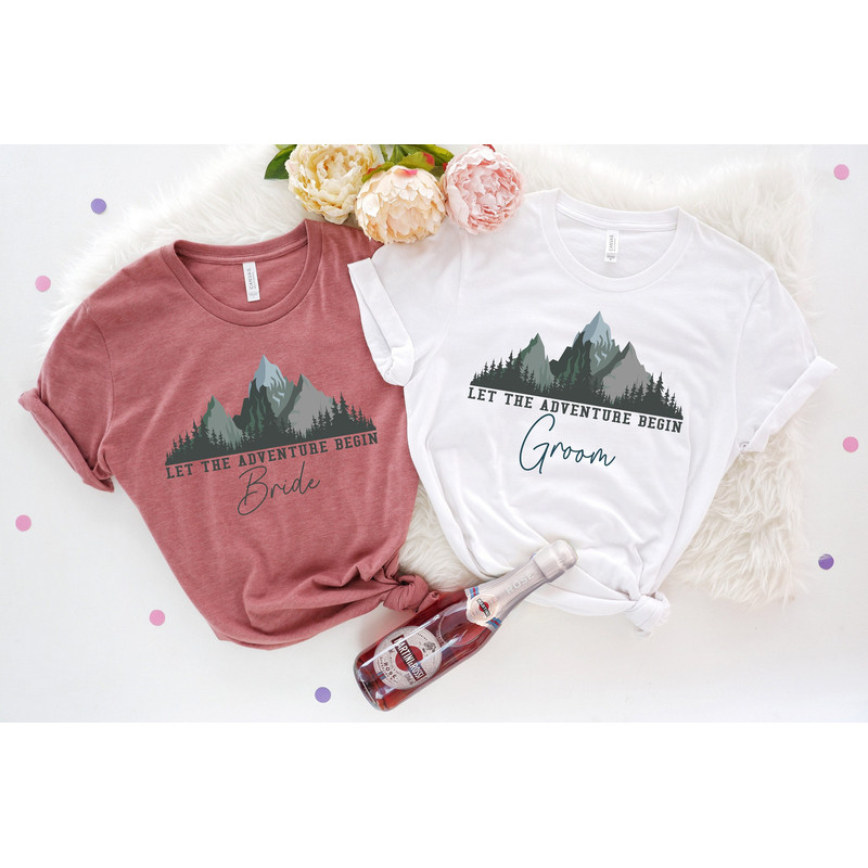 Let The Adventure Begin Bride Shirt, Bride Shirt, Camper Shirt, Gift For Travel Lover, Bride Gift, Adventure Shirt, Vacation Shirt.jpg