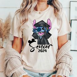 stitch graduation shirt, disney graduation tee, stitch senio