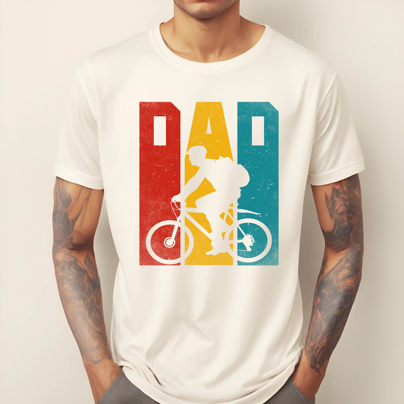 Comfort Colors Cycling Dad Shirt, Retro Dad Thirt, Father's Day Tshirt, Gifts for Cycling Husband, Cute Cycling Men Shirt, Bicycle Dad Shirt.jpg