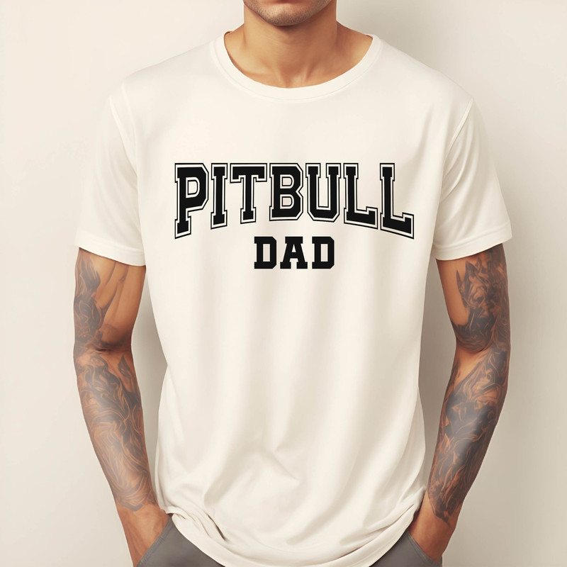 Comfort Colors Pitbull Dad Shirt, Pitbull Owner Dad Tee Shirt, Father's Day Tshirt, Gifts for Pitbull Husband, Custom Pitbull Dad Tshirt.jpg