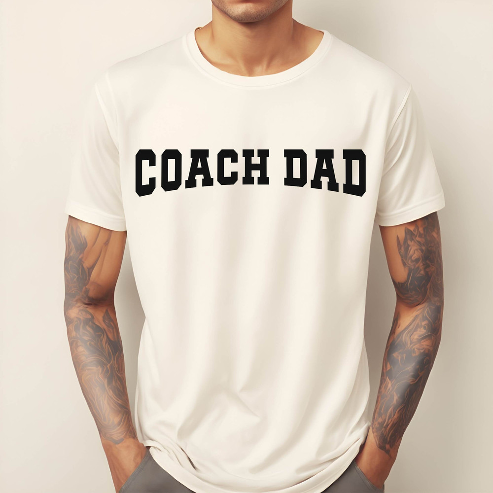 Comfort Colors, Coach Dad Life Shirt, Retro Coach Dad Tee Shirt, Father's Day Tshirt, Gifts for Coach Husband, Custom Coach Dad Tshirt.jpg