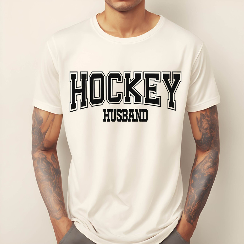 Comfort Colors, Hockey Husband Shirt, Hockey Lover Husband Tee Shirt, Father's Day Tshirt, Gifts for Hockey Dad, Custom Hockey Uncle Tee.jpg
