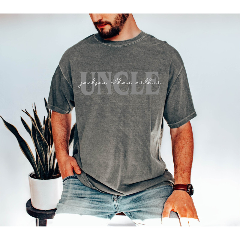 Custom Uncle Shirt With Kids Names, Custom Uncle Shirt, Personalized Shirt For Uncle, New Dad Gift, Birthday Gift Uncle, Gifted for Uncle.jpg