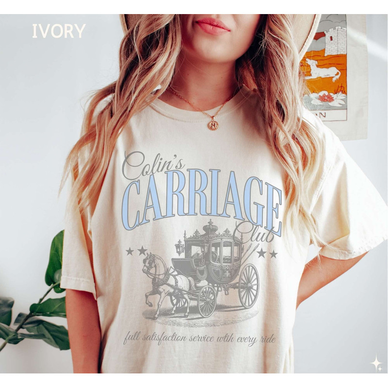 Colin Carriage Club Shirt, Penelope Colin Fan Tshirt Season 3 Lady Featherington Polin Social Club Book Inspired Tee Gossip Social Club Cute 1.jpg