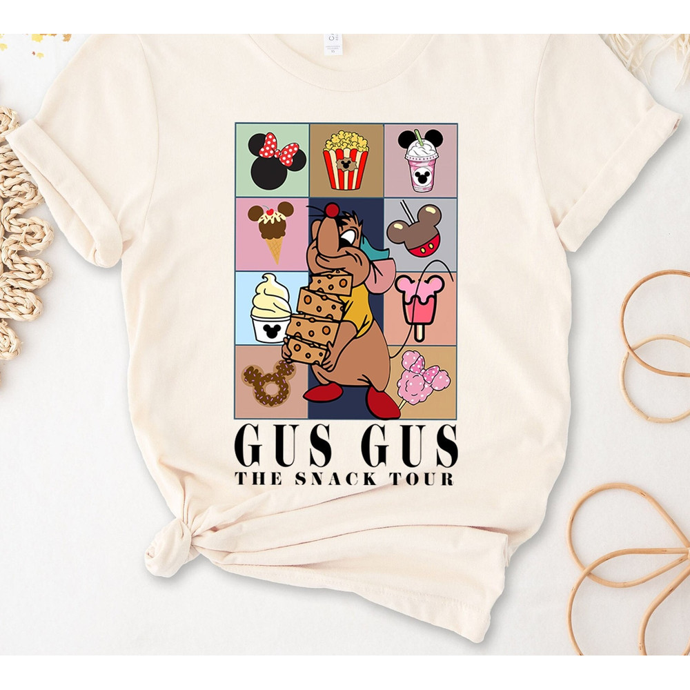 Funny Gus Gus Mouse The Snack Tour Vintage Tshirt, Disney Cinderella Princes Gus Gus Looking Like A Snack Tee, Magic Kingdom Family Gift.jpg