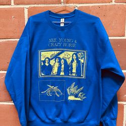 neil young fan art sweatshirt, neil yound and crazy horse shirt, neil young vintage shirt, crazy horse vintage shirt